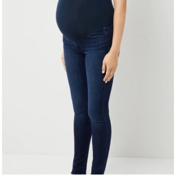 Joe's Maternity Jeans The Icon Mid Rise Stretch Skinny Ankle Dark wash - Picture 2 of 9